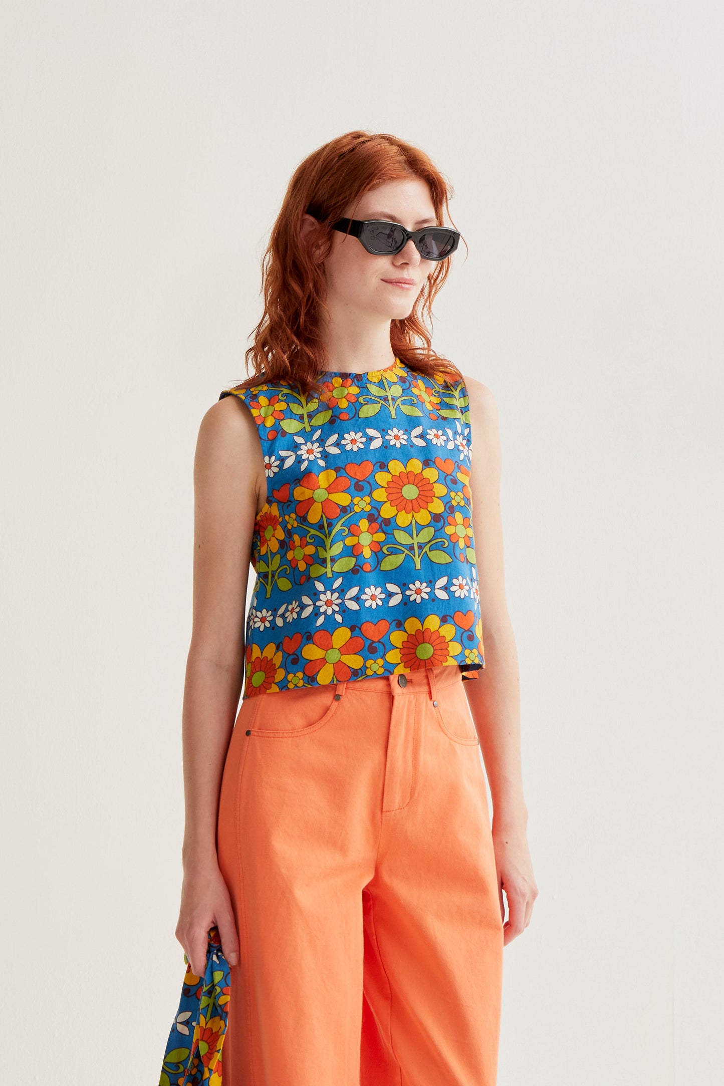 Garden print top
