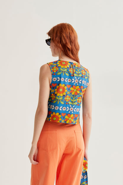 Garden print top