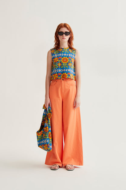 Garden print top