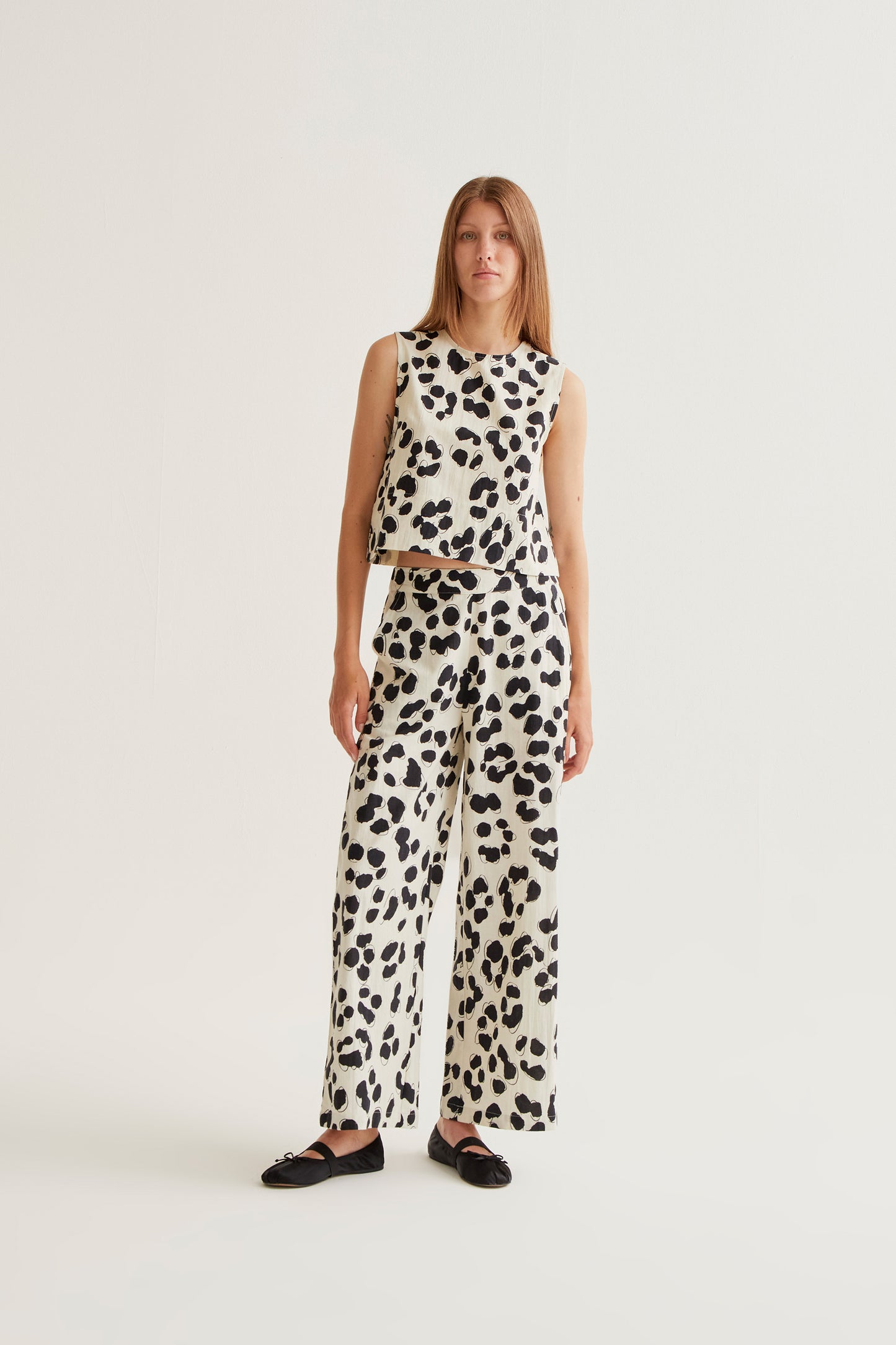 Dalmatian print trousers