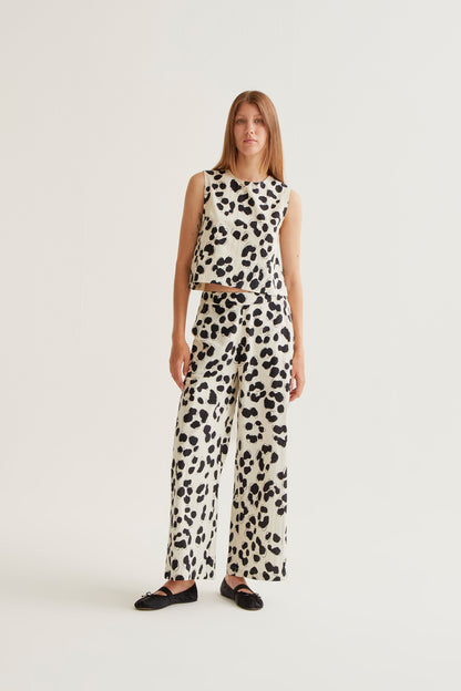 Dalmatian print trousers