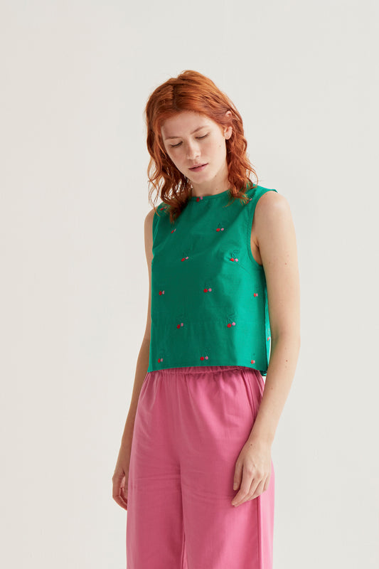 Top with Green Cherries print