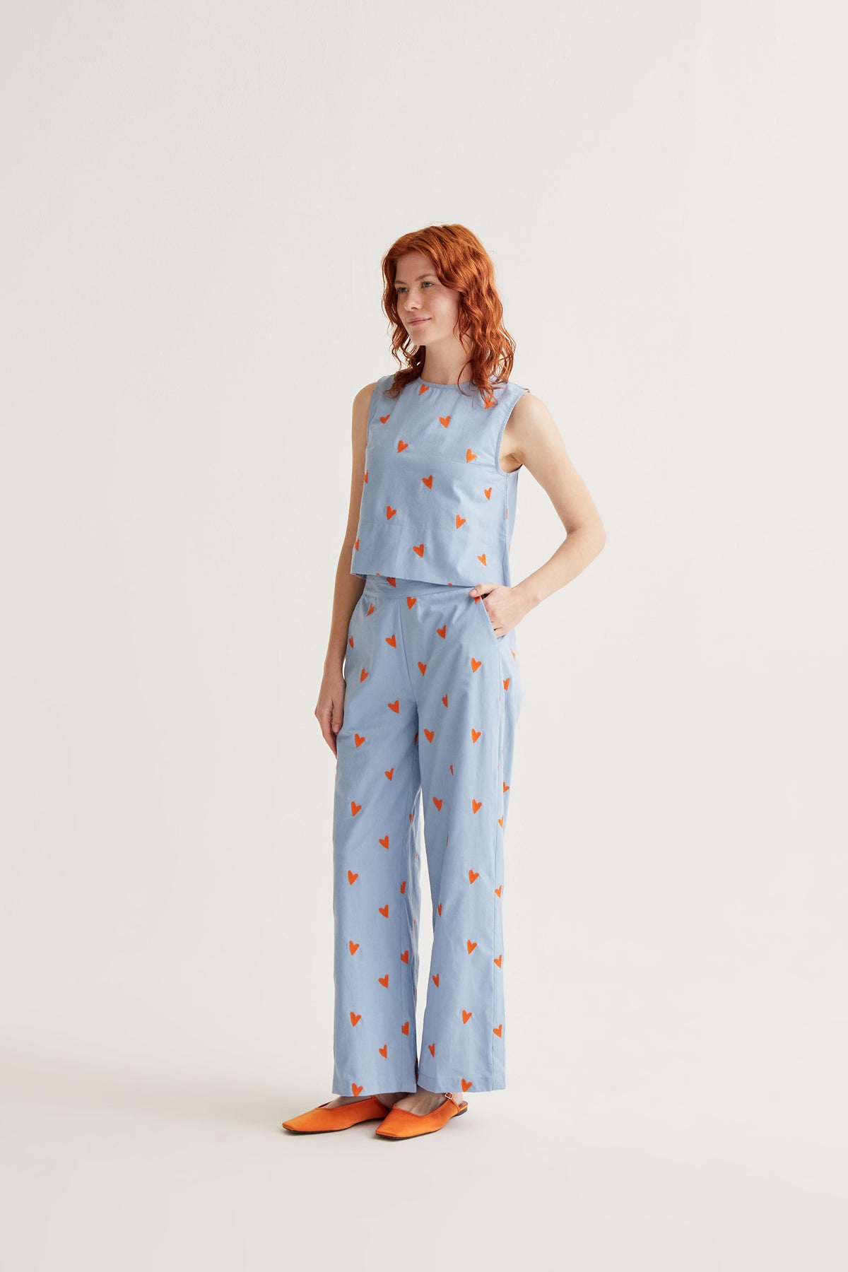 Hearts print top