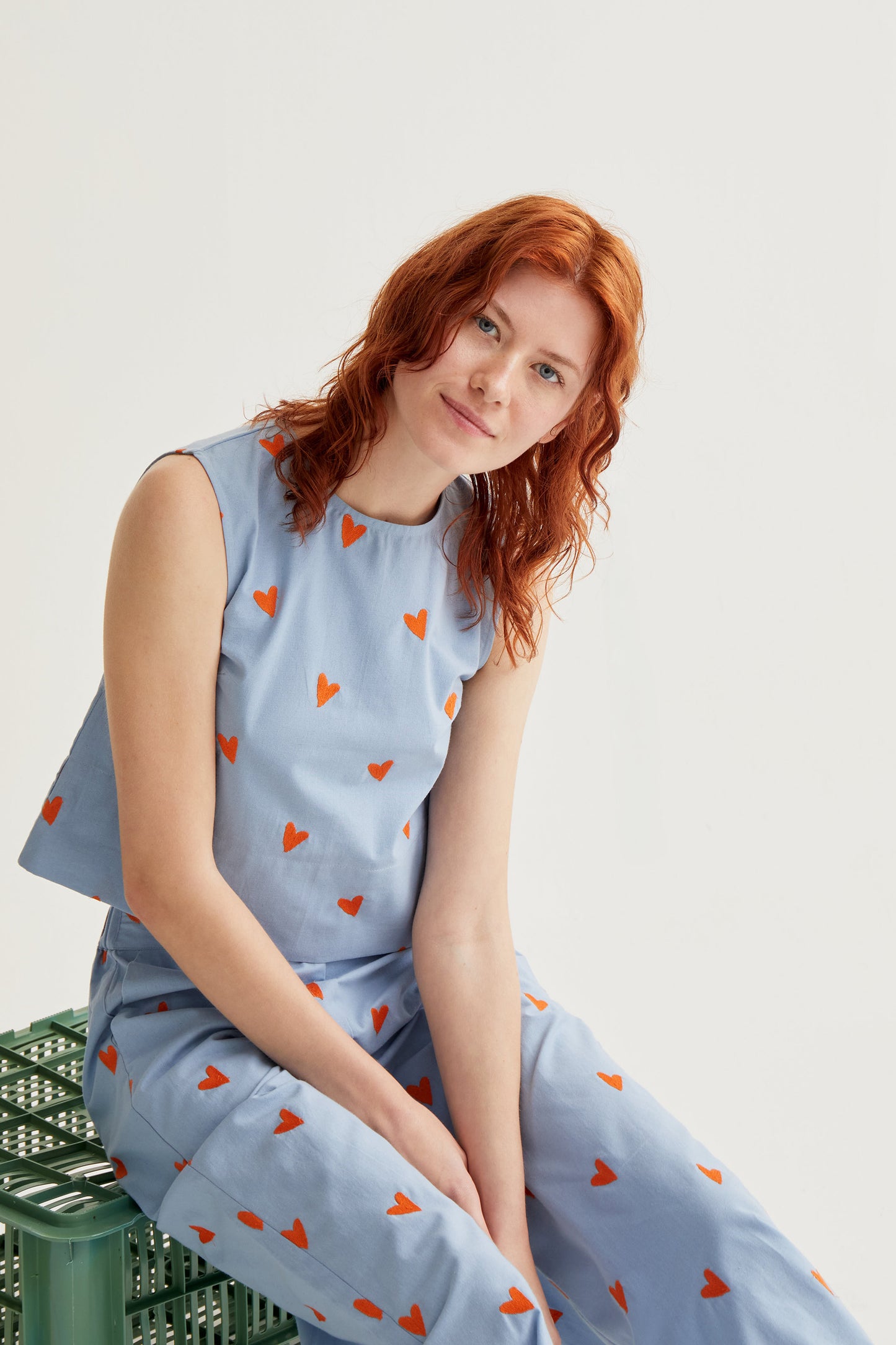 Hearts print top