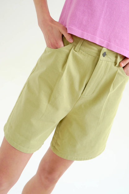 Green shorts, 100% cotton