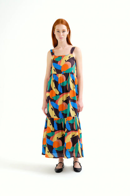 Long dress with Tutti Frutti Big print
