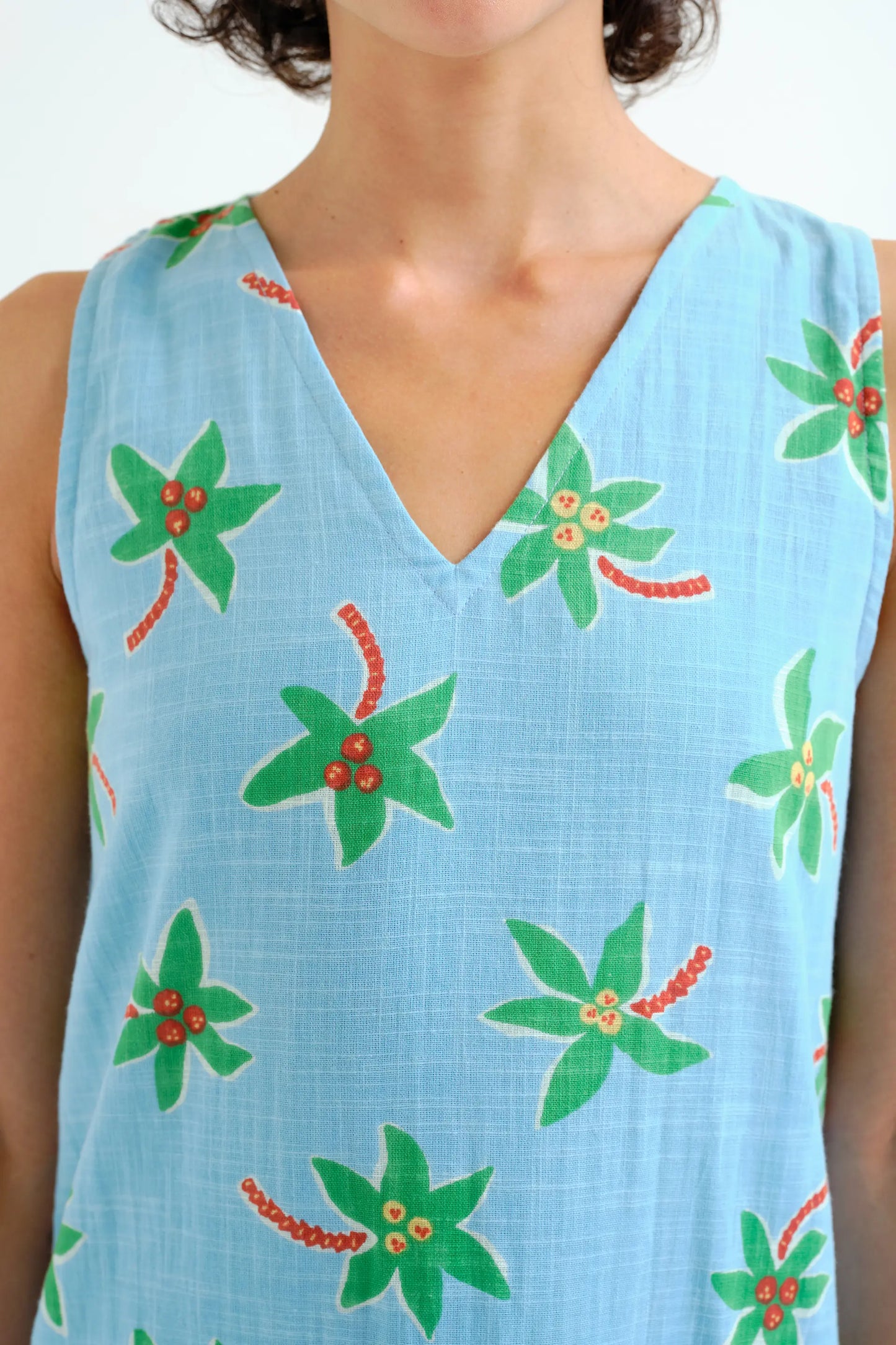 Small Coconut Print Midi Dress