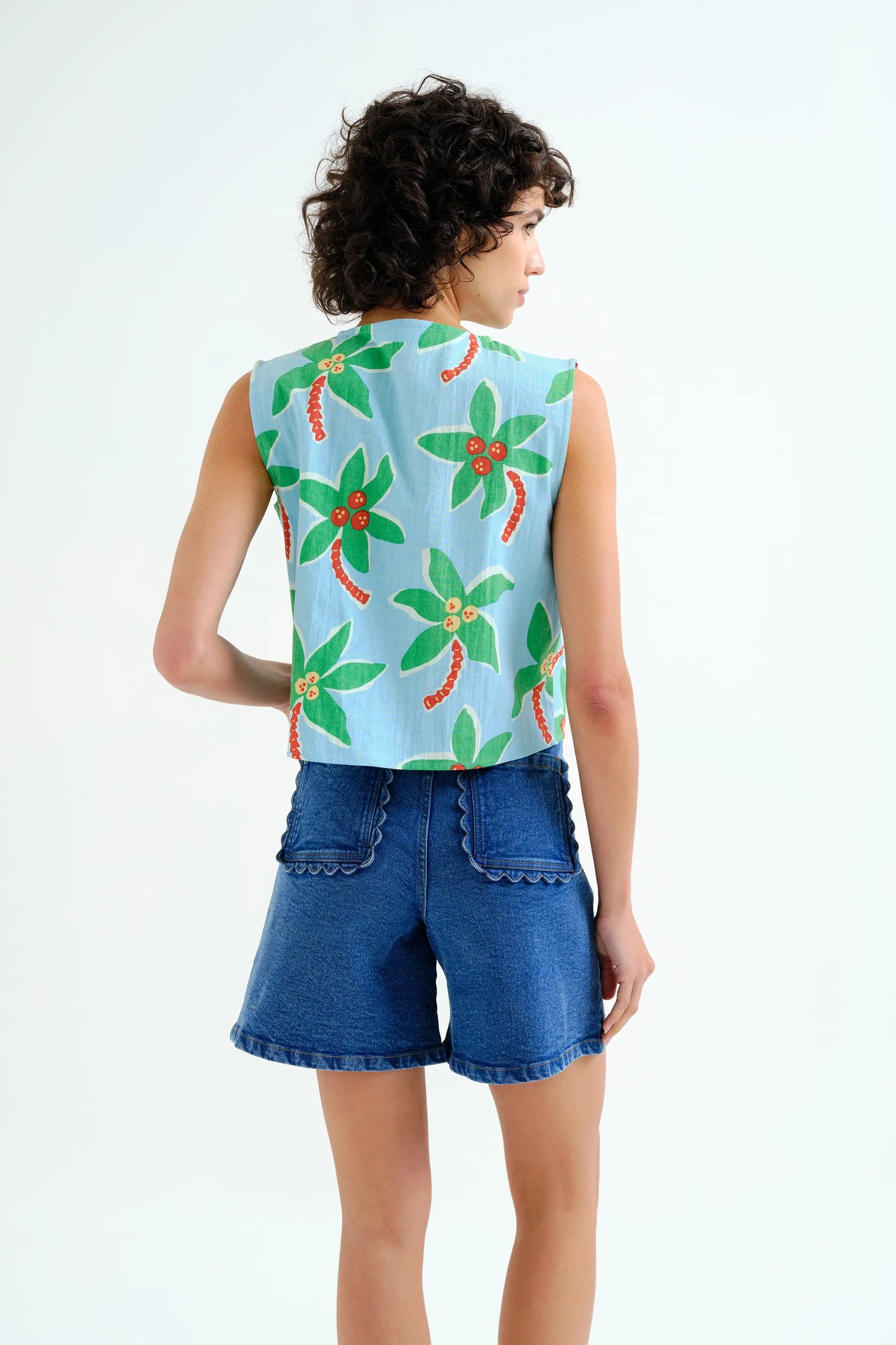 Big Coconut Print Top