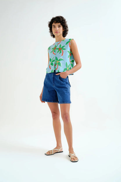 Big Coconut Print Top