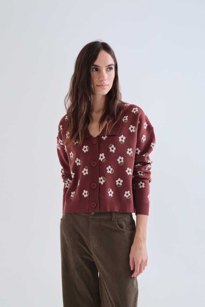 Santini print cardigan