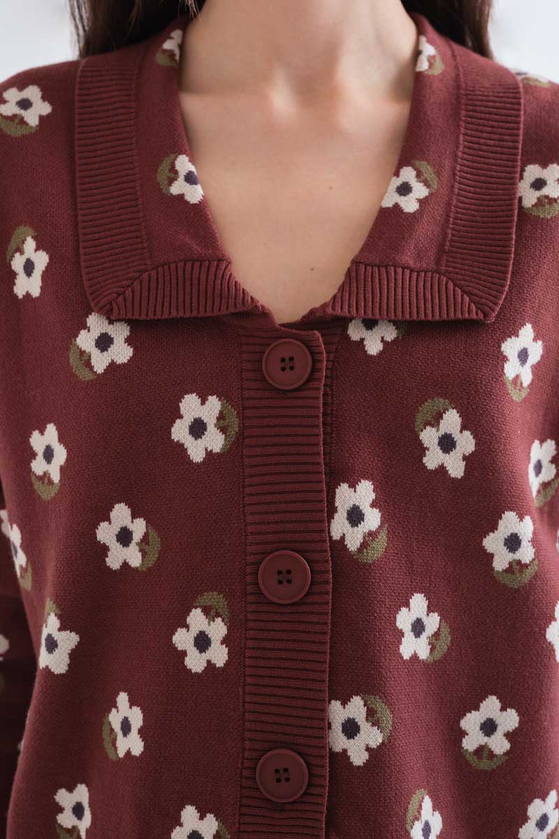 Santini print cardigan