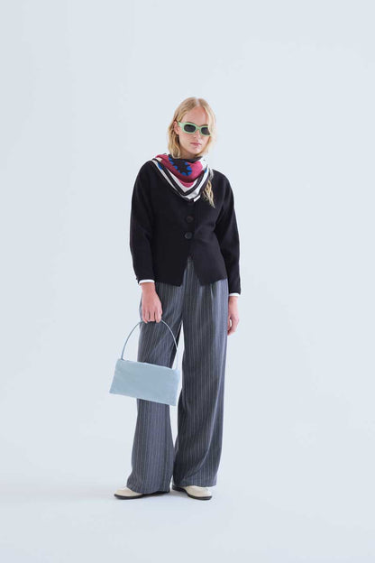 Black cardigan with large buttons