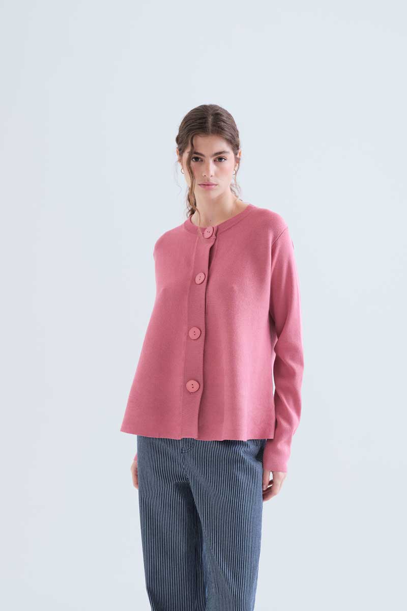 Basic pink cardigan