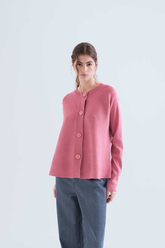 Basic pink cardigan