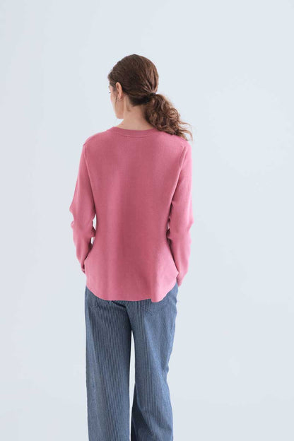 Basic pink cardigan