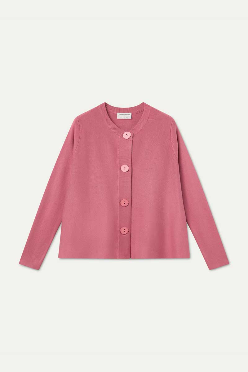 Basic pink cardigan