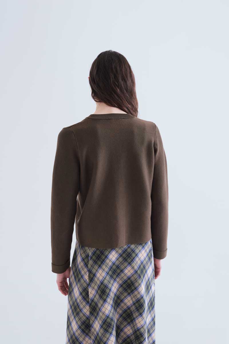 Basic dark green cardigan