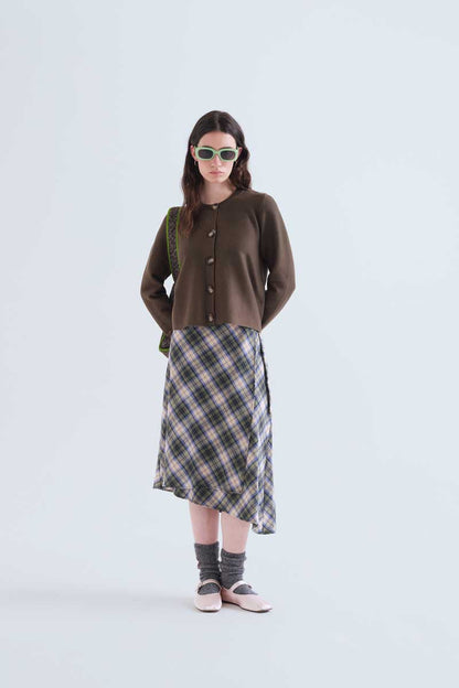 Basic dark green cardigan