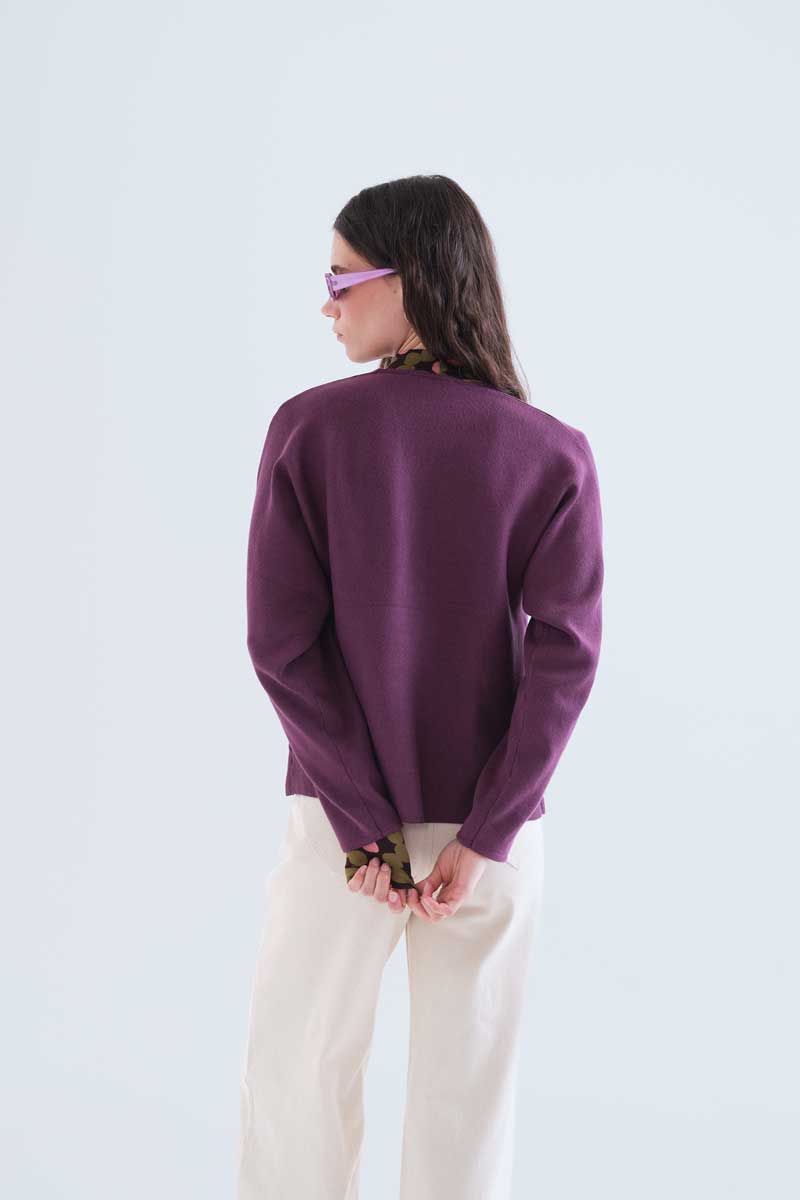 Aubergine cardigan