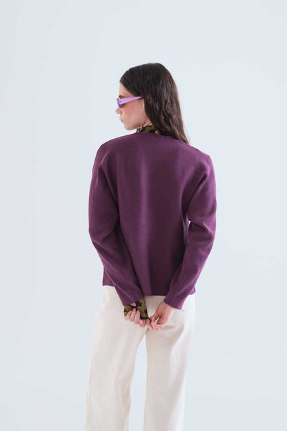 Aubergine cardigan