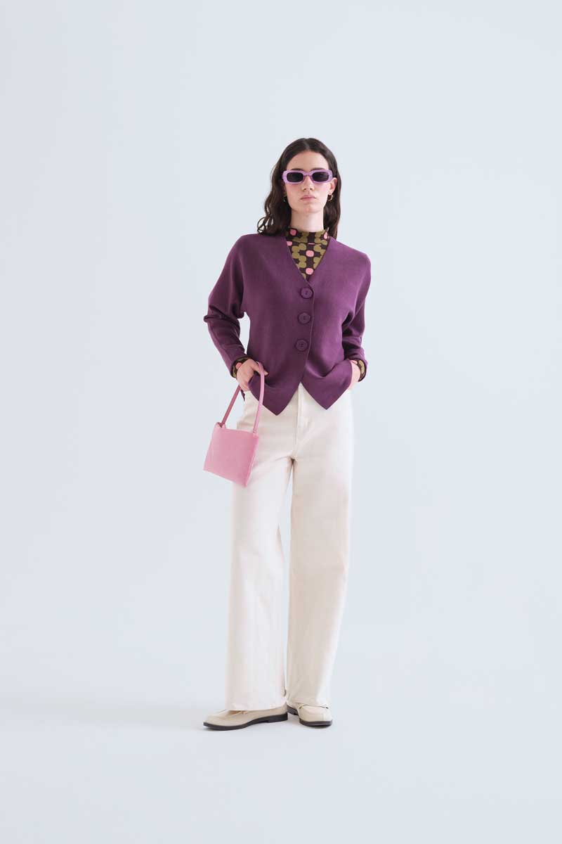Aubergine cardigan
