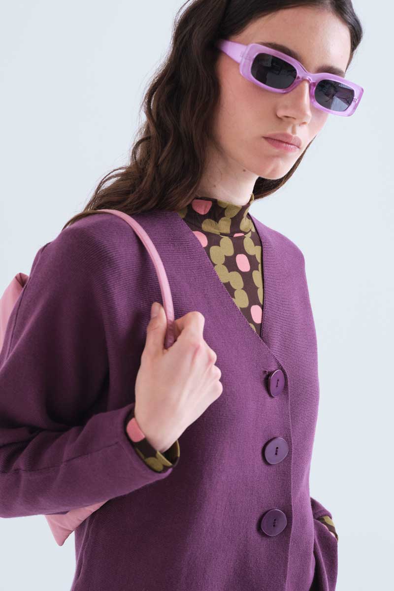 Aubergine cardigan
