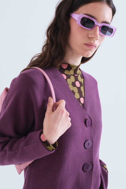 Aubergine cardigan
