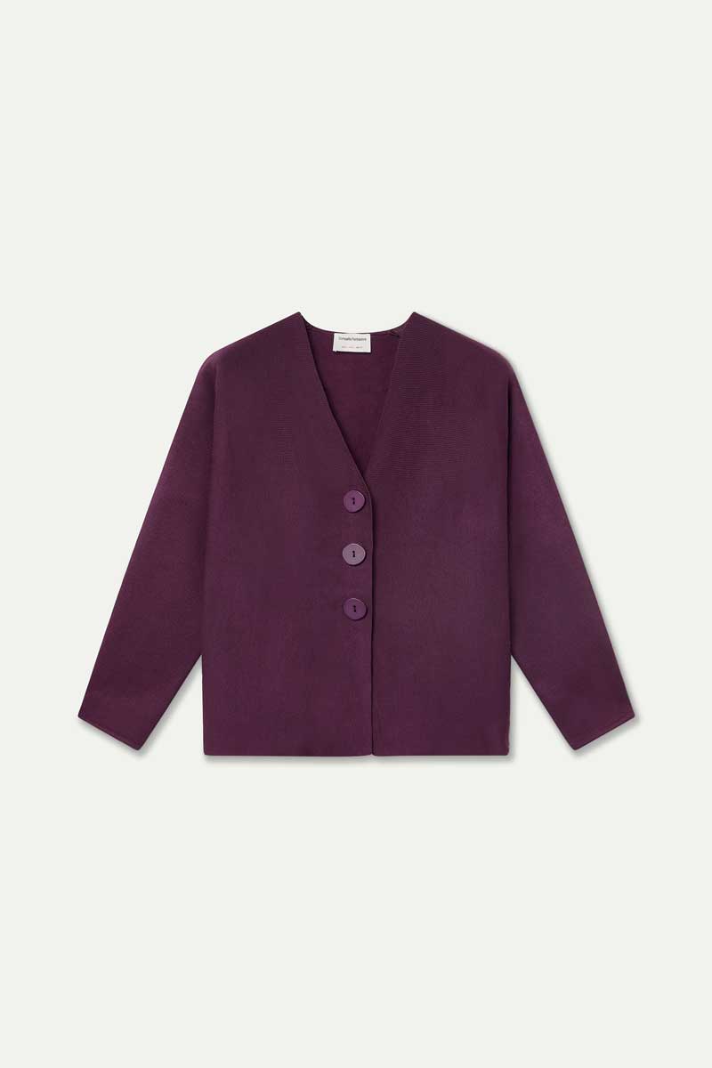 Aubergine cardigan