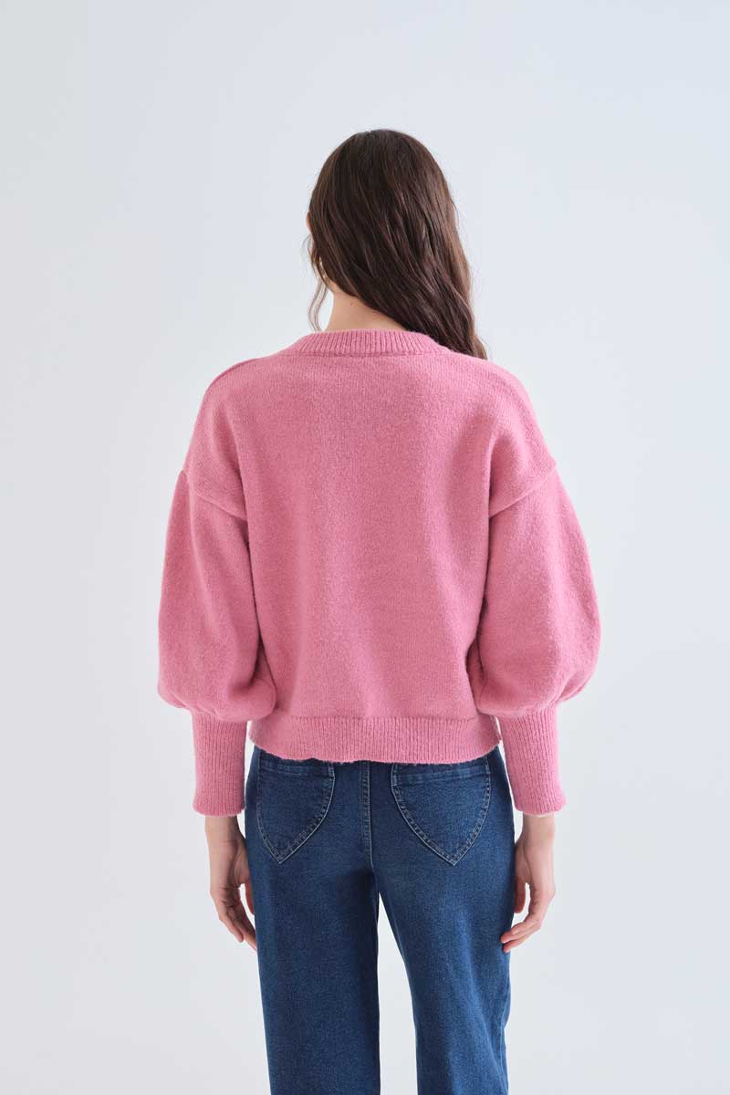 Pink basic knit jumper