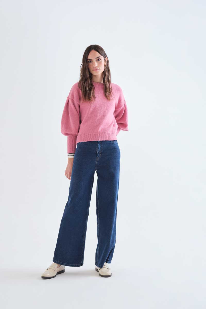 Pink basic knit jumper