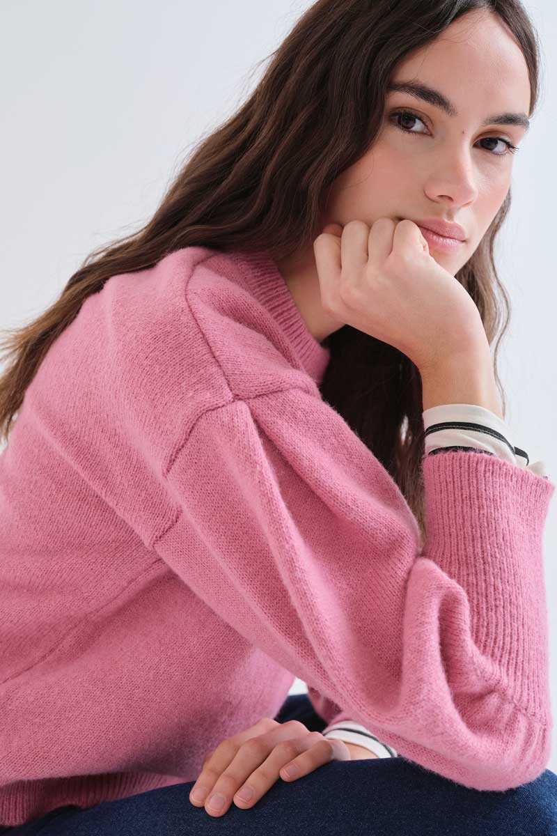 Pink basic knit jumper
