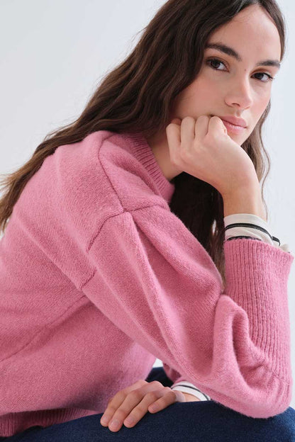 Pink basic knit jumper