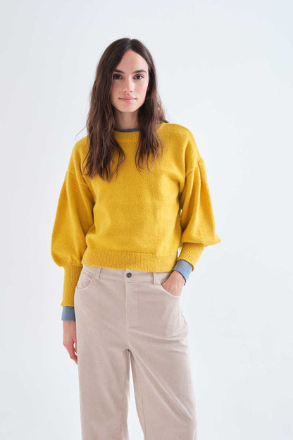 Basic yellow knit jumper
