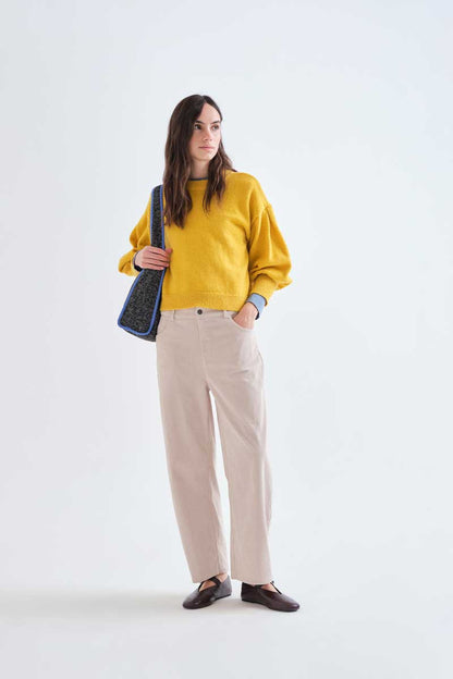 Basic yellow knit jumper
