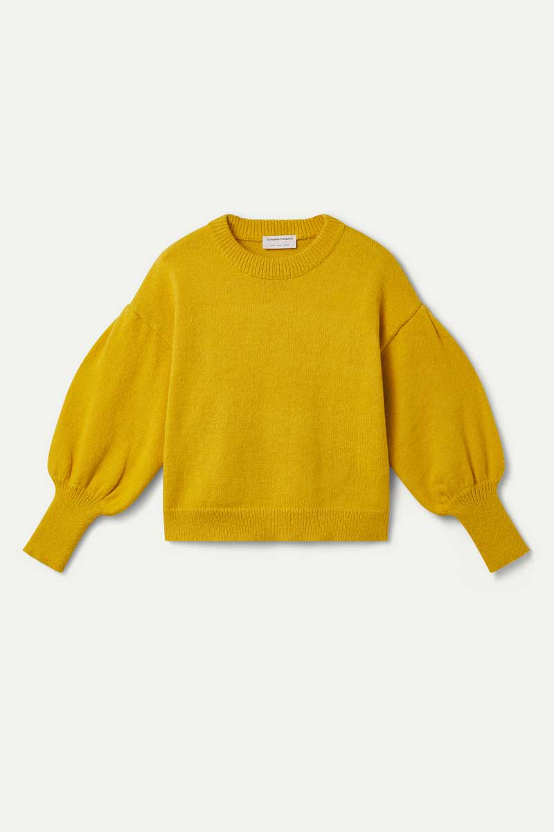 Basic yellow knit jumper