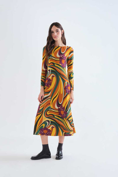 Short dress with Inverness print