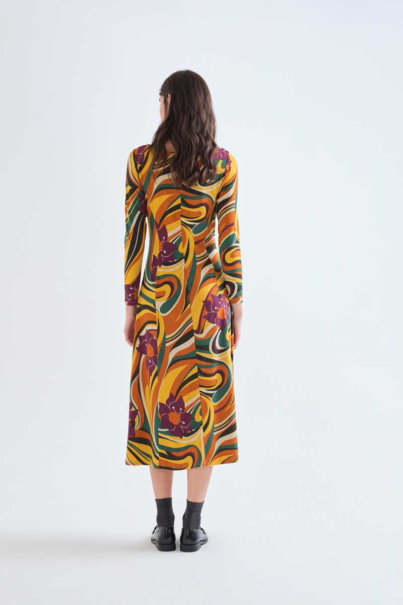 Short dress with Inverness print