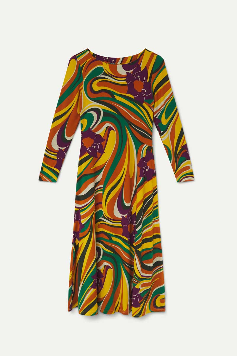 Short dress with Inverness print