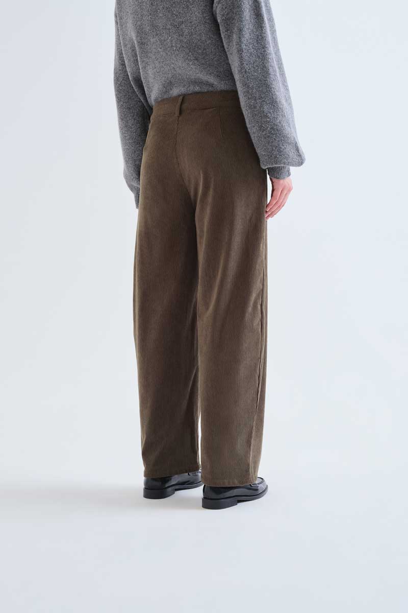 Dark brown corduroy trousers