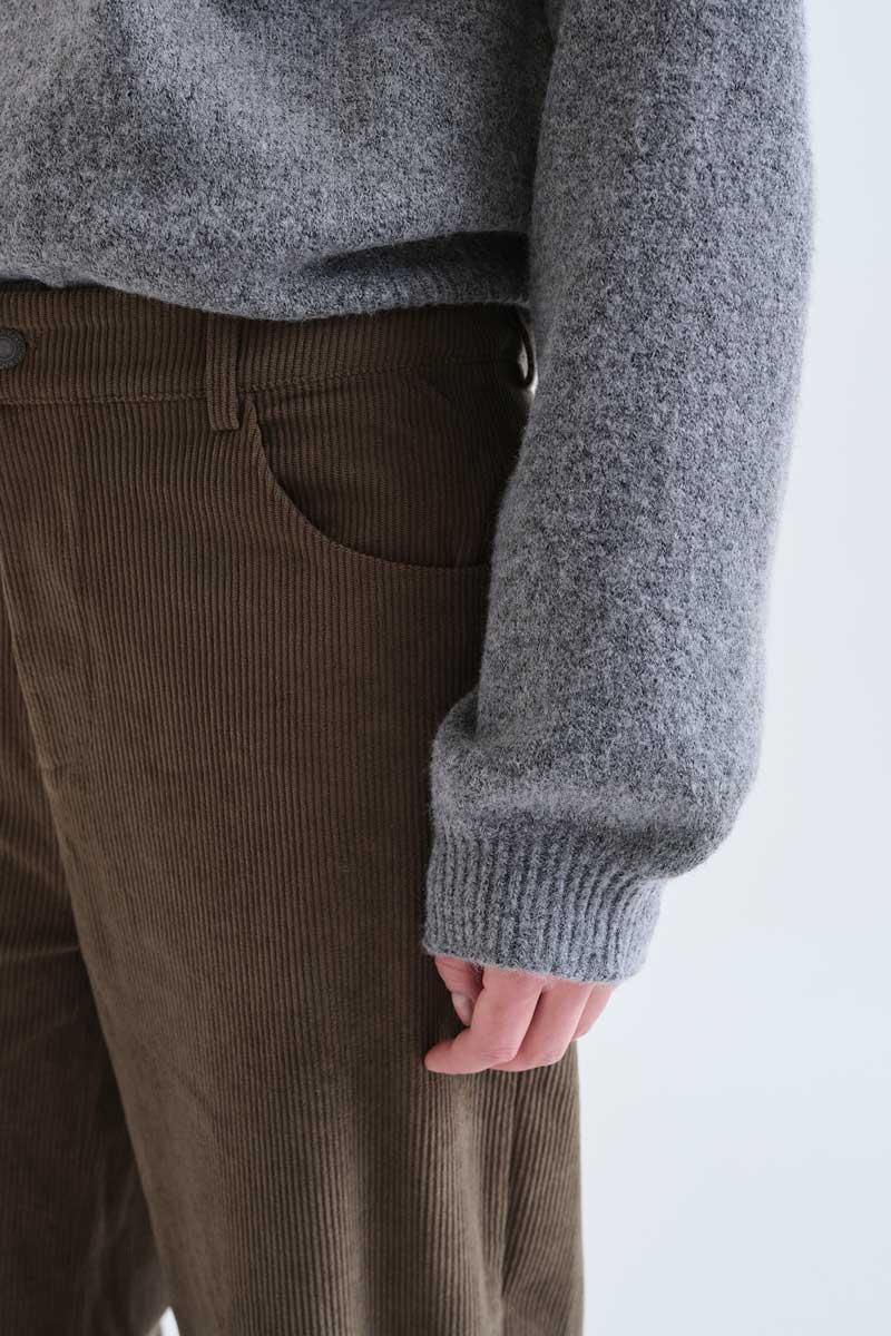 Dark brown corduroy trousers