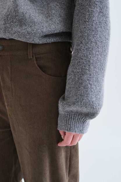 Dark brown corduroy trousers