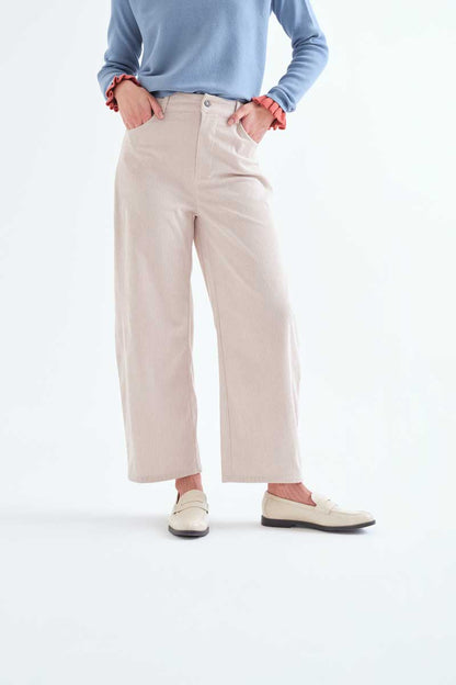 Off-white corduroy trousers