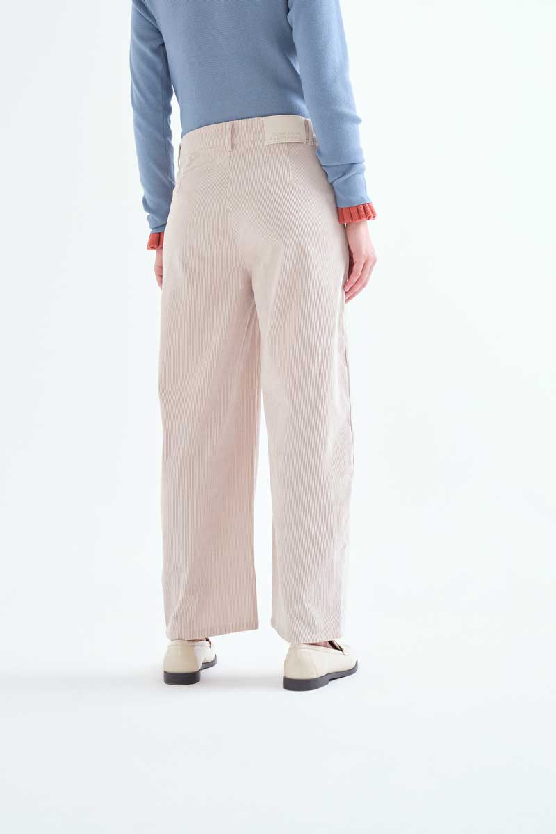 Off-white corduroy trousers