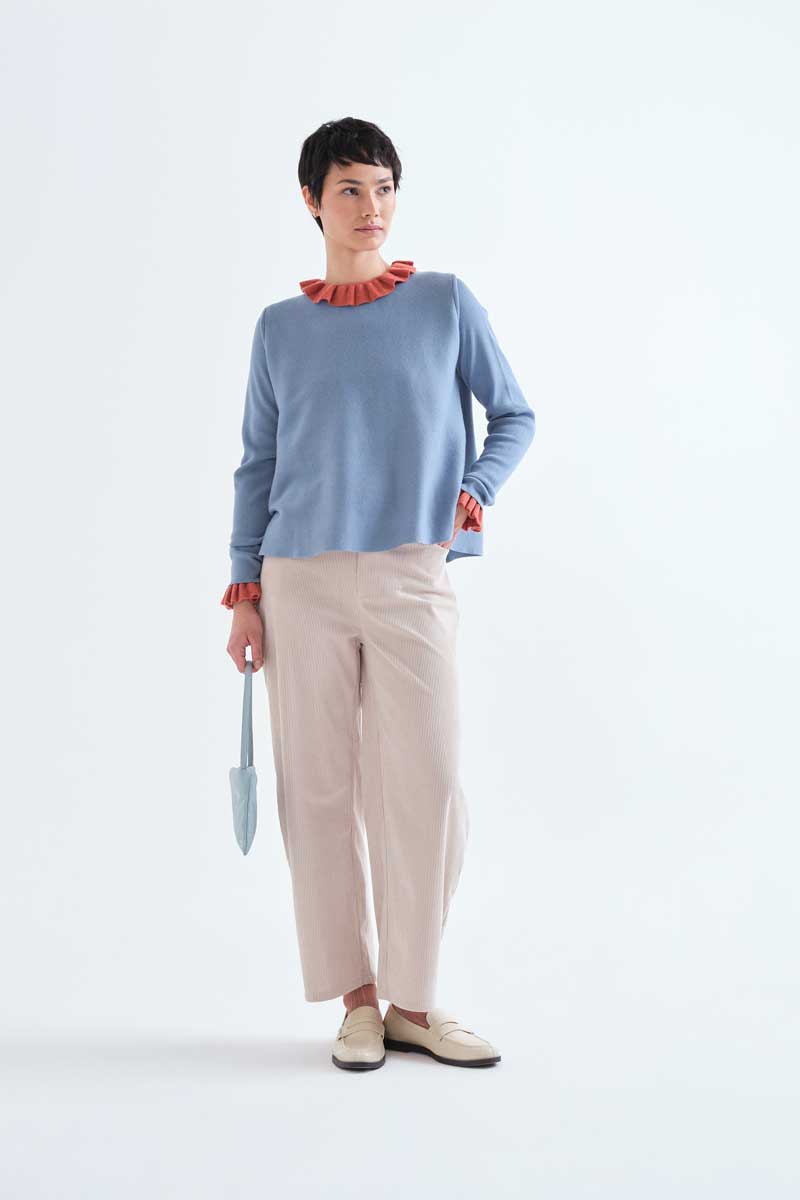 Off-white corduroy trousers