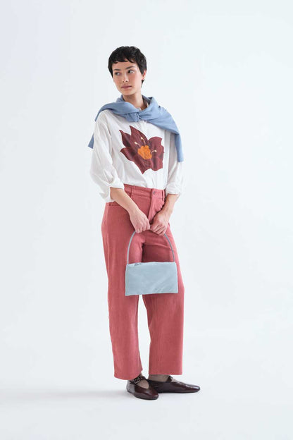 100% cotton shirt with Flor Rivera print
