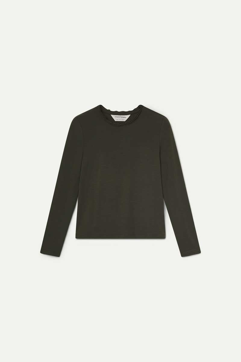 Dark green basic t-shirt