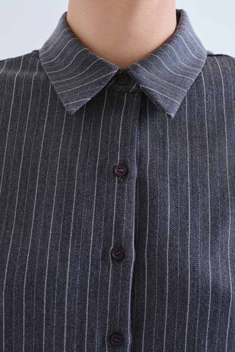 Gray pinstripe shirt