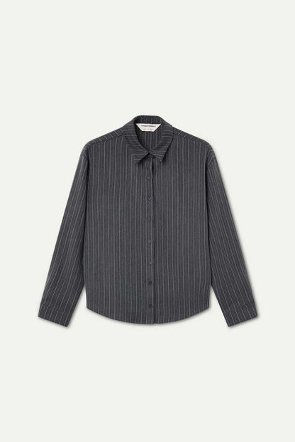 Gray pinstripe shirt