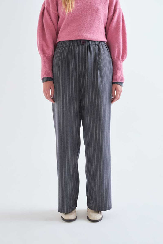 Compañía Fantástica Γκρι Ριγέ Παντελόνι Pinstripe