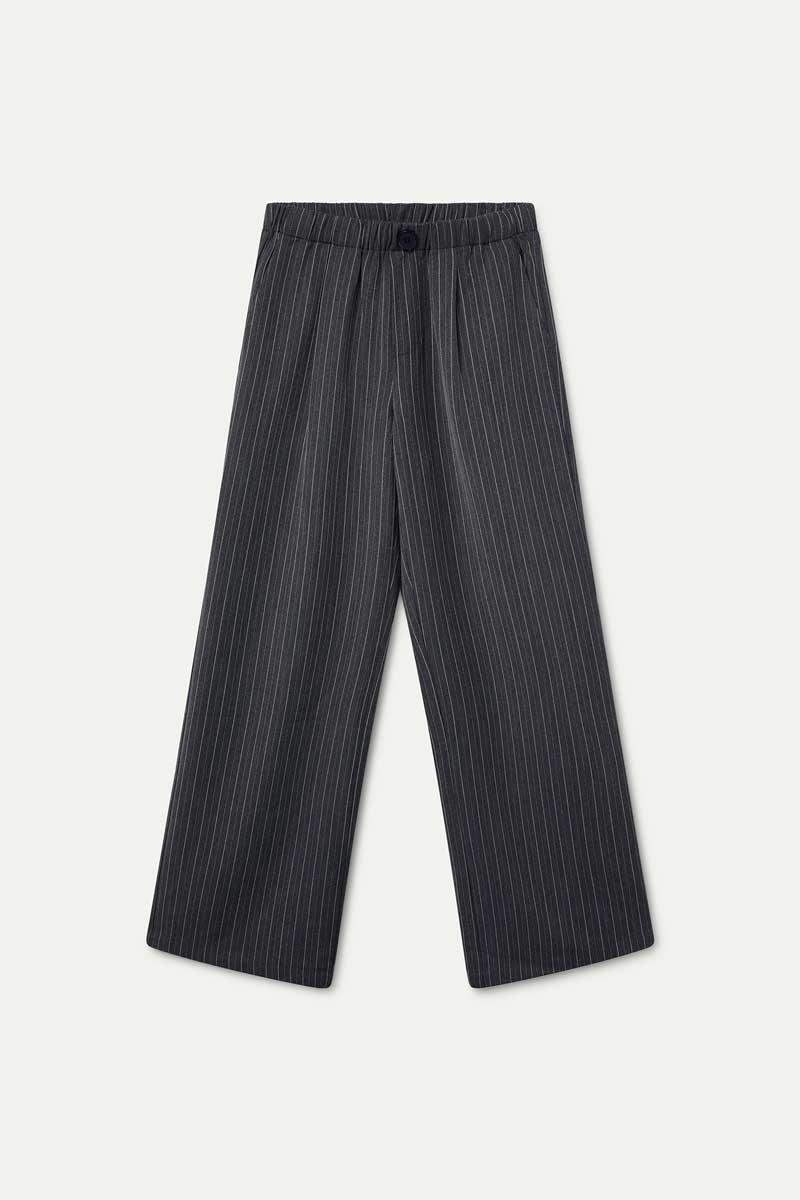 Grey pinstripe trousers
